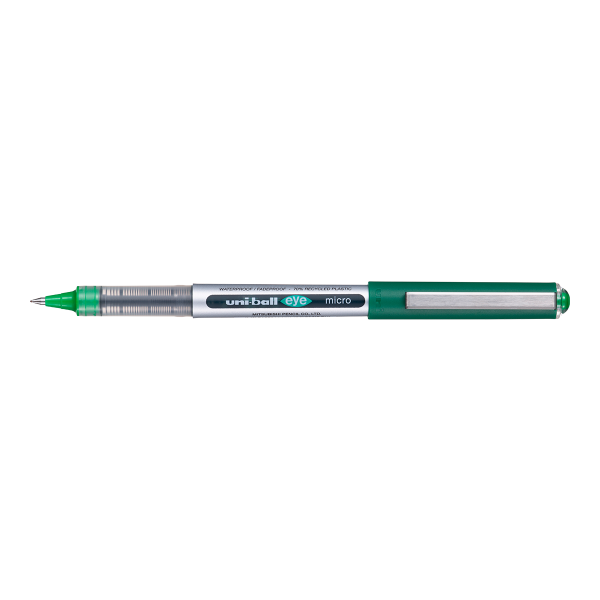 UNI EYE Micro inkoustový roller UB-150E, 0,5 mm, zelený - 12ks