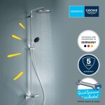 GROHE - Vitalio Start Sprchový set s vanovým termostatem, průměr 25 cm, 2 proudy, chrom 26988001
