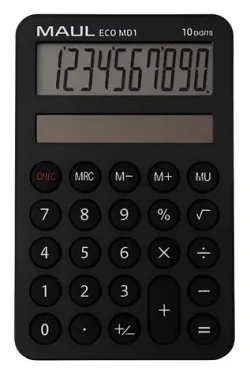 Maul ECO MD 1 černá / Kalkulačka / desetimístná / solární napájení (7275090)