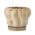 Bloomingville Béžový kameninový květináč Hollis 20 cm