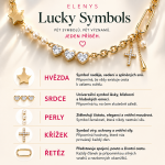 ELENYS Lucky Symbols – pozlacený náhrdelník 18K žluté zlato Délka: 40+5 cm / max. 45 cm