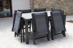 Primažidle.cz Zahradní set Ibiza se 6 židlemi a stolem 150 cm, antracit/šedý