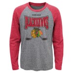 Outerstuff Dětské tričko Chicago Blackhawks Stick Up LS Triblend Raglan dlouhý rukáv Velikost: Dětské let)