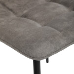 Židle jídelní, šedá látka cowboy, nohy černý kov