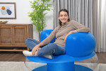 Mamido Nafukovací křeslo 112 x 112 x 70 cm Bestway 75138 modré