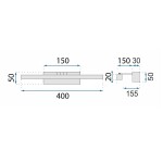 Koupelnové nástěnné LED svítidlo APP1857-1W 40cm Chrome OSW-66010
