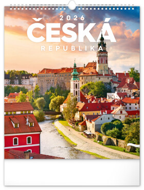 Nástěnný kalendář 2026 NOTIQUE - Česká republika, 30 x 34 cm