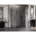 MEXEN/S - Lunar L Duo sprchový kout dveře křídlové pravá 105 x 90, transparent, černá 834L-105P-090L-70-00