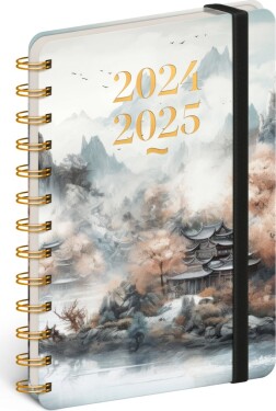 NOTIQUE Spirálový 18měsíční diář Petito Japonsko 2024/2025, 13 18 cm