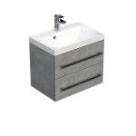 Koupelnová skříňka s umyvadlem SAT Cube Way 60x53x40 cm beton CUBE260ZBE CUBE260ZBE