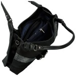 Módní dámská koženková kabelka na rameno Nives, černá