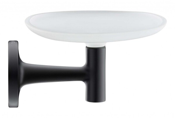 DURAVIT - Starck T Mýdlenka s držákem, černá/mléčné sklo 0099334600