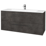 Dřevojas - Umyvadlová skříňka GIO SZZ2 120 - D16 Beton tmavý / Úchytka T06 / D16 Beton tmavý 406462H