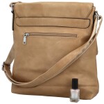 Stylová dámská koženková crossbody kabelka Monaria, khaki