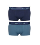 Pánské boxerky men Go Hipster C2P Sloggi světlá kombinace modré (M007) 0008