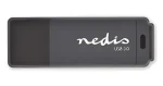 Nedis 64 GB / Flash disk / USB-A / čtení: 80 MB/s / zápis: 10 MB/s (FDRIU364BK)