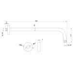 INVENA - Sprchové rameno 40cm SC-P1-009-G