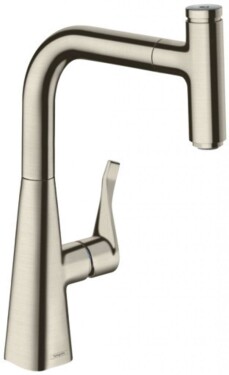 HANSGROHE - M71 Dřezová baterie M7115-H240 s výsuvnou sprškou, sBOX, vzhled nerezu 73802800