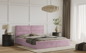 FRONTI Postel WASTO 160x200 růžová s úložným prostorem