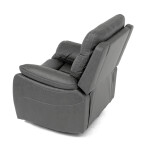 Polohovací křeslo, elektrické zabudované ovládání, šedá, látka vintage, TV-4094 GREY3