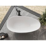MEXEN - Milano volně stojící vana litý mramor 170 x 86, bílá lesk 57301708510