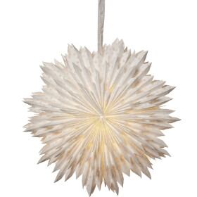 STAR TRADING Závěsná svítící hvězda Cloud White Pattern 60 cm, bílá barva, papír