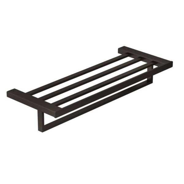 KLUDI - Vela C Držák ručníku s poličkou, délka 60 cm, broušený Gunmetal 31989N2