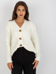 Ecru cardigan s velkými knoflíky RUE PARIS JEDNA VELIKOST