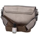 Trendová koženková crossbody Atlay, stříbrná