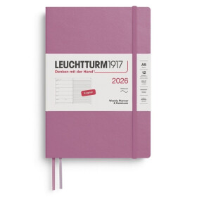 Weekly Planner & Notebook 2026 Medium (A5) Dusty Rose
