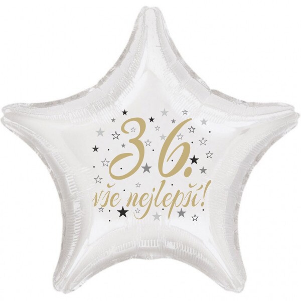 36. narozeniny balónek hvězda Balonky.cz 36. narozeniny balónek hvězda Balonky.cz