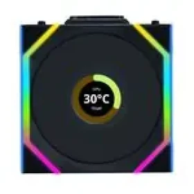 Lian Li UNI FAN SL Wireless LCD Černý / ARGB / Obrácená čepel / 120mm / 1900rpm / 31dBA / 51.4 CFM / 4 pin (12RSLLCD1W1B)