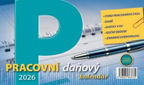 Kalendář 2026 Pracovní daňový, stolní, 23 x 14 cm