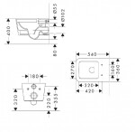 HANSGROHE - EluPura Q Original Závěsné WC, Rimless, bílá 60145450