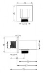 MEXEN/S - Cube DR02 podomítkový sprchový SET + slim sprcha 25 cm, černý 77502DR0225-70