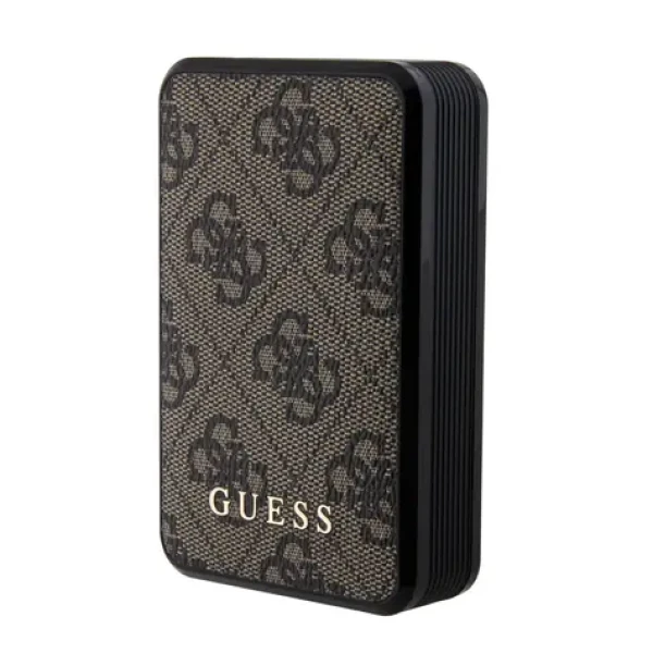 GUESS PU 4G Leather Powerbanka 10000mAh hnědá (3666339171407)