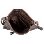 Příjemná dámská koženková crossbody s výraznou ozdobou Alice, hnědobéžová