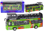 Mamido Turistický dvoupatrový autobus 1:32 s otevíracími dveřmi zelený