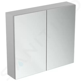 IDEAL STANDARD - Mirror&Light Zrcadlová skříňka s LED osvětlením a zásuvkou, 800x700 mm, hliník T3442AL