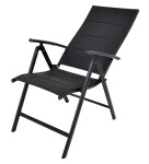 Rojaplast ZWC-235 zahradní polohovací křeslo hliníkové - černá