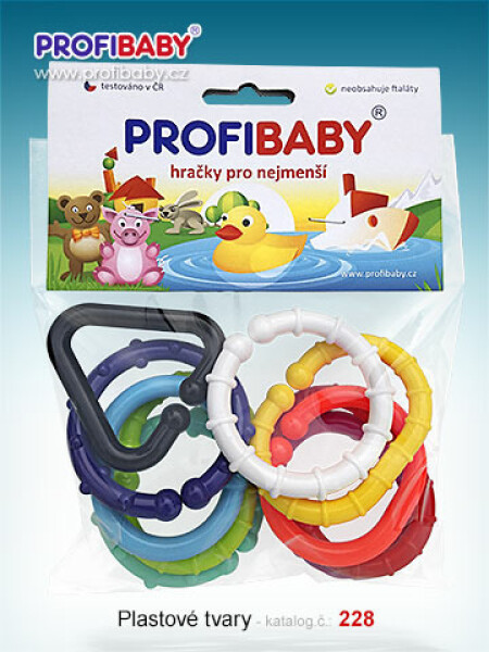 Řetěz/zábrana tvary plast 6cm 10ks v sáčku 0m+