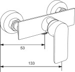 MEXEN/S - Carl sprchový sloup včetně sprchové baterie Alexa, chrom 71240240-00