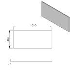 SAPHO - CIRASA deska DTDL 101x1,8x46,5cm, bílá lesk CR101-3030