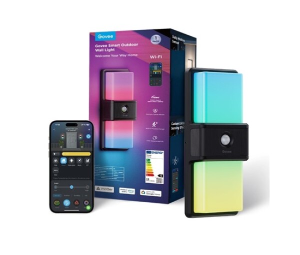 Govee RGBICWW Smart venkovní nástěnné světlo 1500lm Matter