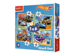 Mamido Puzzle Hot Wheels 4v1 Vozidla Trefl 34627