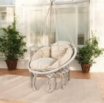 Závěsné křeslo s polštářkem - čapí hnízdo 80 cm antracit