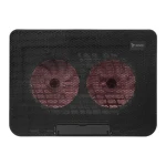 Savio COS-02 černá / Chladicí podložka pod notebook / 2 ventilátory / USB / červené podsvícení / náklon 0-60° (SAVGBCOS-02)