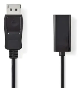 Nedis CCGB37150BK02 černá / Kabel DisplayPort - HDMI / DisplayPort zástrčka - HDMI zásuvka / 0,2 m (CCGB37150BK02)