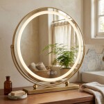 REA - Zrcadlo LED MAKE-UP L.Gold 50 cm HOM-01810