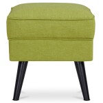 Taburet, zelená látka, nohy buk